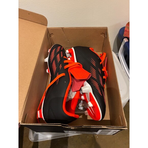 NEW Adidas Predator Club FxG Black & Orange Soccer Cleats - Youth 4 - Picture 10 of 10